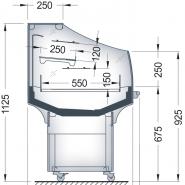 Schnitt - LDF-0.9-12(-GS) Kühlmöbel