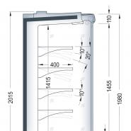 Schnitt ohne Glasdrehtüren - RDM-…-10(-GT) Kühlmöbel